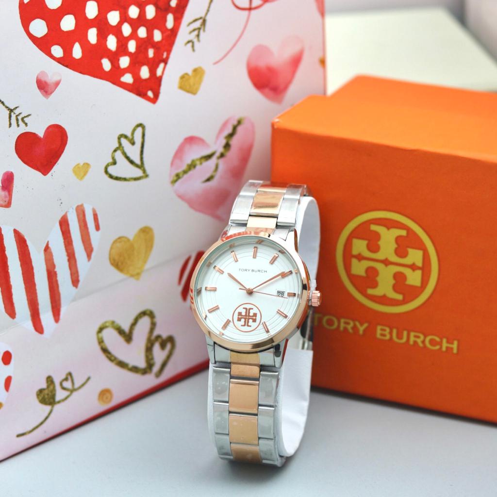 Jam Tangan Wanita Y6901K Tali Rantai Tanggal Aktif Free Box Exclusive &amp; Baterai