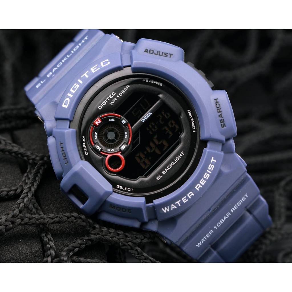 JAM TANGAN ORIGINAL PRIA DIGITEC MUDMAN DG 2028T BIRU NAVY
