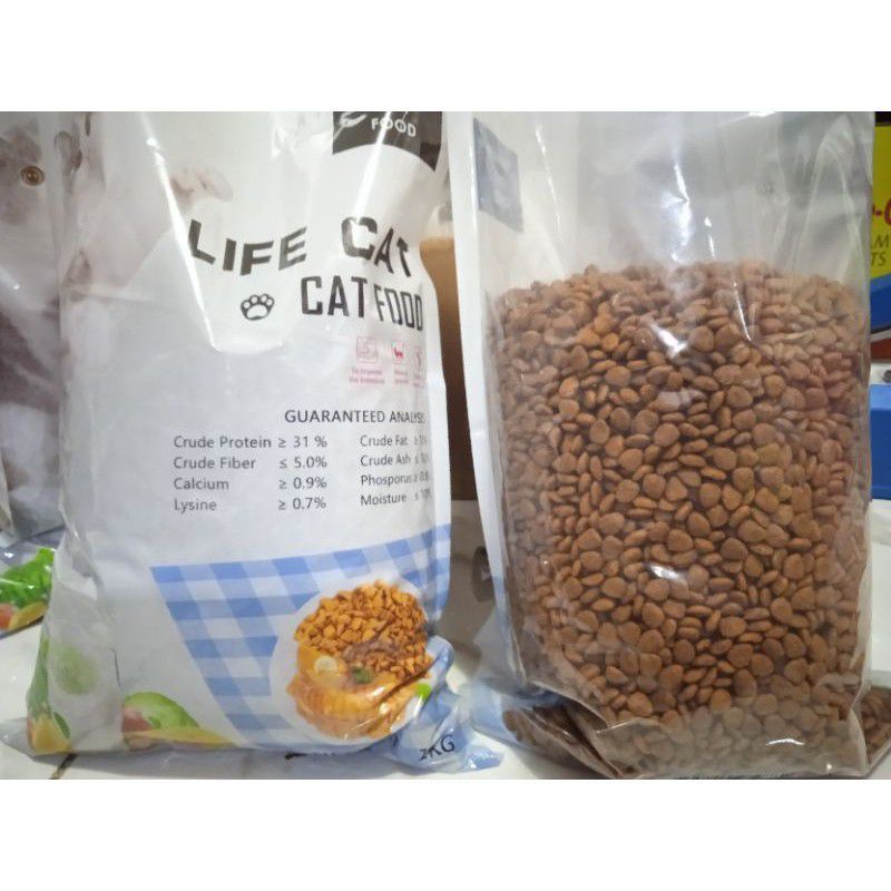 MAKANAN KUCING LIFE CAT 1 KG - PAKAN KUCING LIVE CAT DRY FOOD - PENGGEMUK KUCING