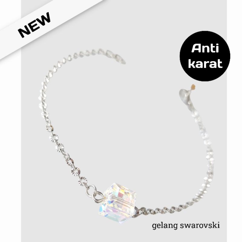 GELANG SWAROVSKI ORIGINAL AUSTRIA GELANG NURI SINARAN ANTI KARAT ANTI LUNTUR BERKILAU GELANG DEWASA DAN GELANG ANAK