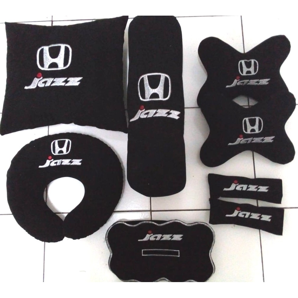 Carset 6 in 1 bantal mobil Honda Jazz GD3 aksesoris interior sandaran punggung alas jok headrest