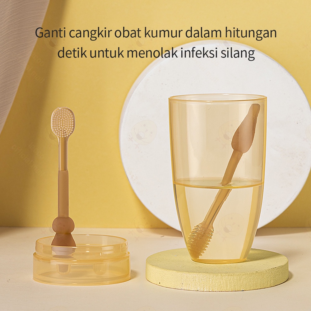 Lacoo Sikat gigi sikat lidah bayi 2in1 Oral cleaner baby 0-18 bulan