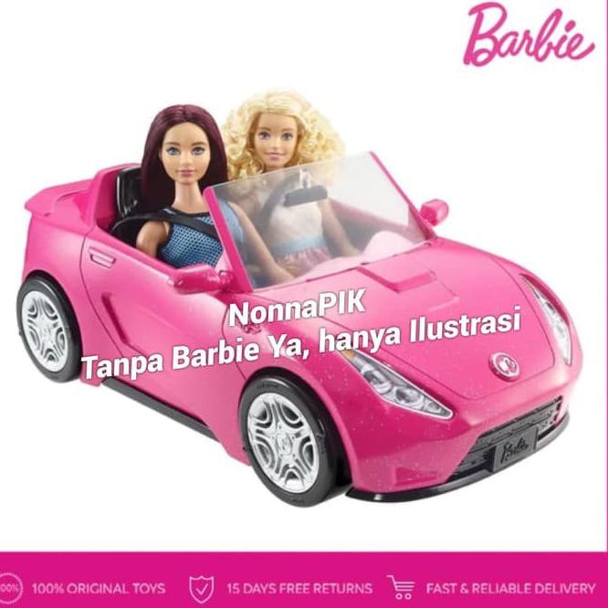 pink convertible barbie car