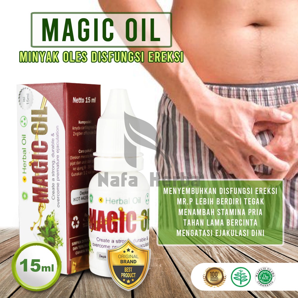 MAGIC OIL - OBAT BIAR TEGAK TAHAN LAMA PRIA OLES AMAN HALAL HERBAL BPOM ORIGINAL