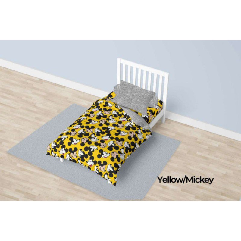 Sprei California 120x200 Single Yellow Mickey