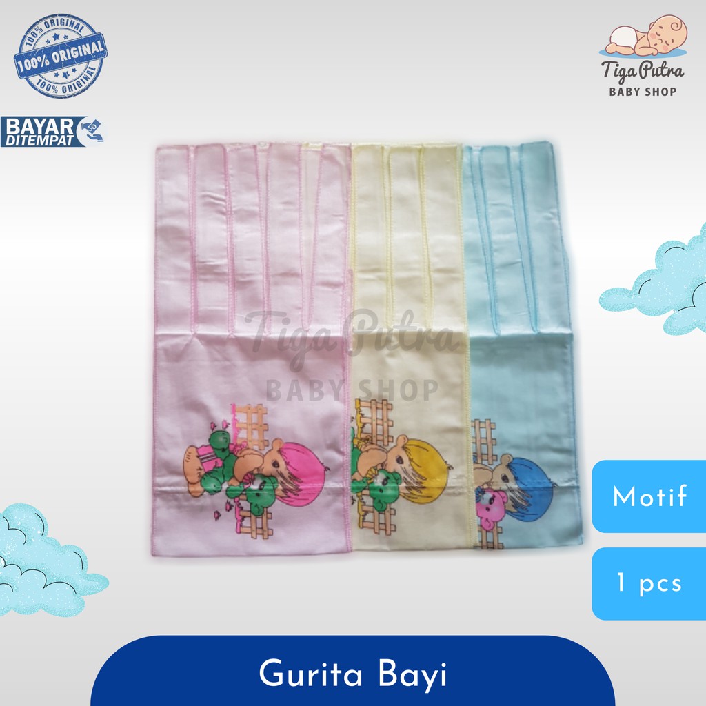 Gurita Ikat Newborn Motif Putih Polos New / Grito Bayi Putih Polos Gurita Tali