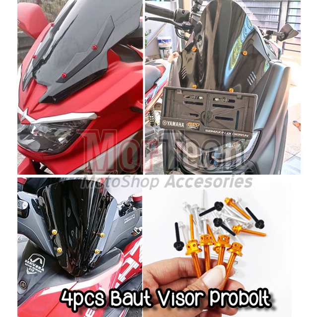 Paket Mur dan Wellnut Baut Visor Probolt Anti Jebol Variasi untuk Mika Winsil Ocito TDR Vario 160 AD