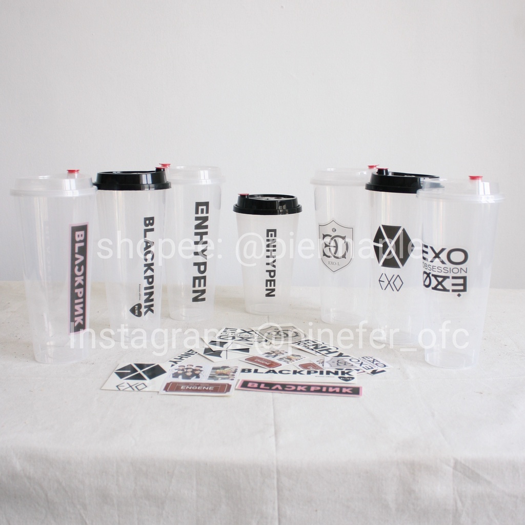 [FREE BUBBLE WRAP&BOX] REUSABLE CUP BLACKPINK REUSABLE CUP ENHYPEN REUSABLE CUP EXO REUSABLE CUP KPO