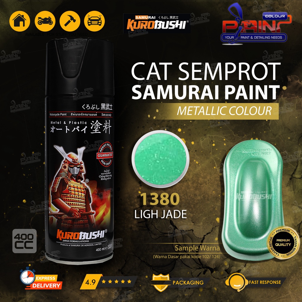 Samurai Paint 1380 Ligh Jade Cat Semprot/Pylox Helm/Motor/Gundam