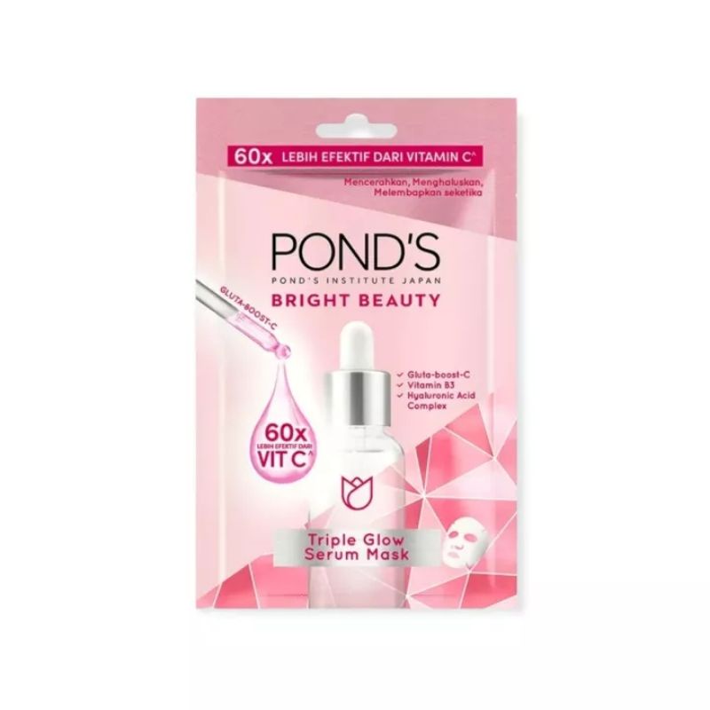 Ponds Bright Beauty Triple Glow Serum Mask 20 gr