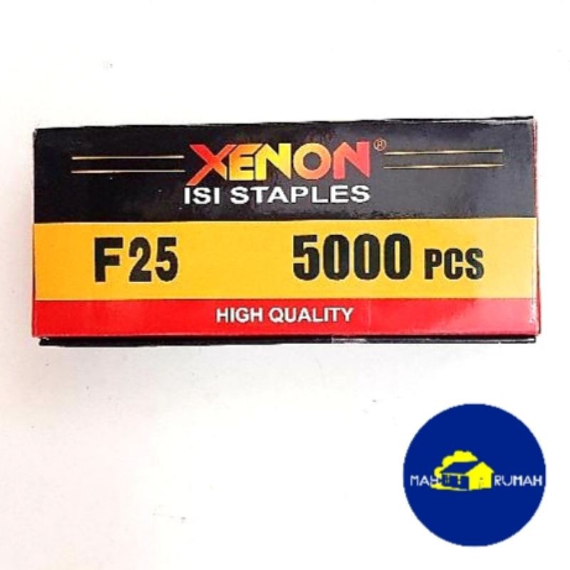 Isi Refill Staples Mesin Paku Tembak Nailer Stapler Gun T I 25mm - XENON F25 F 25