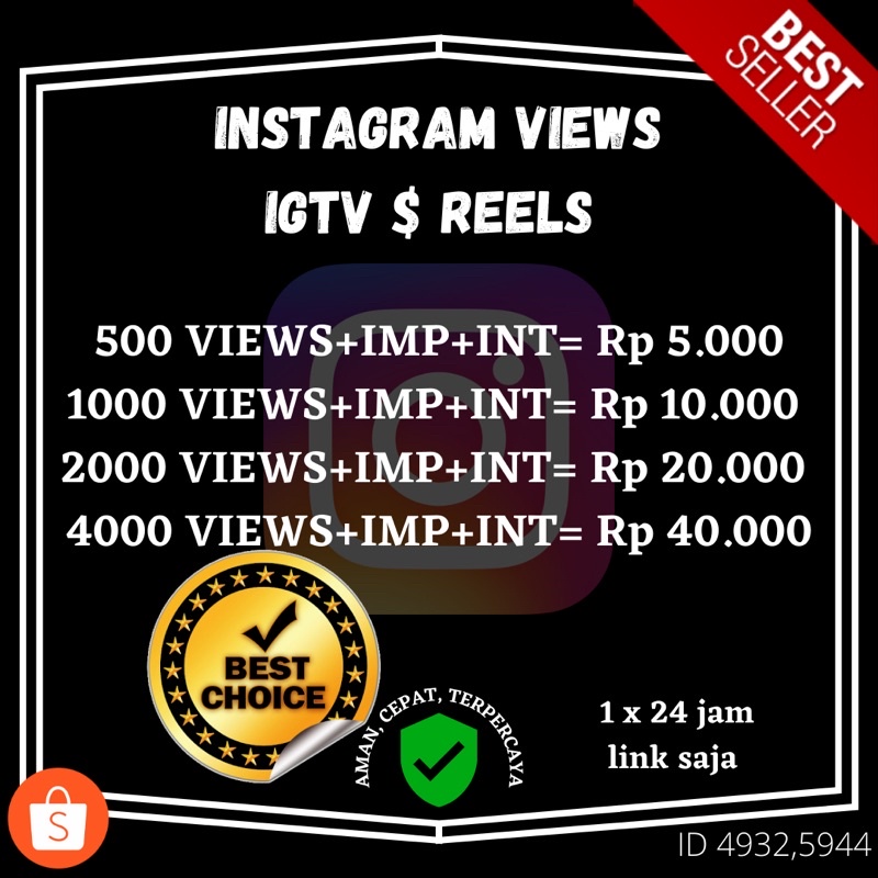 VIEWS IGTV & REELS INSTAGRAM 2021 | REAL INDONESIA GARANSI | IMPRESSION + INTERACTIVE +VISIT PROFILE