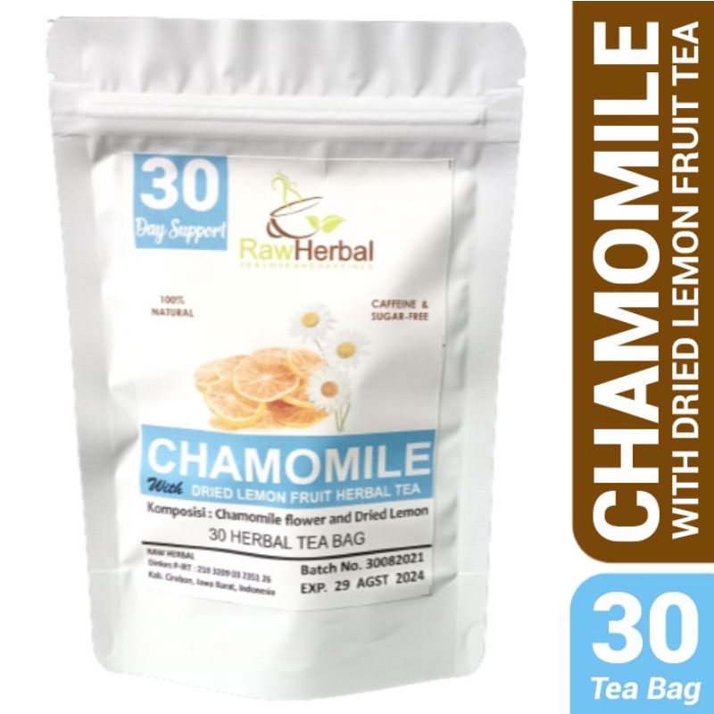 Chamomile With Dried Lemon Fruit Herbal Tea Isi 30 Tea Bag