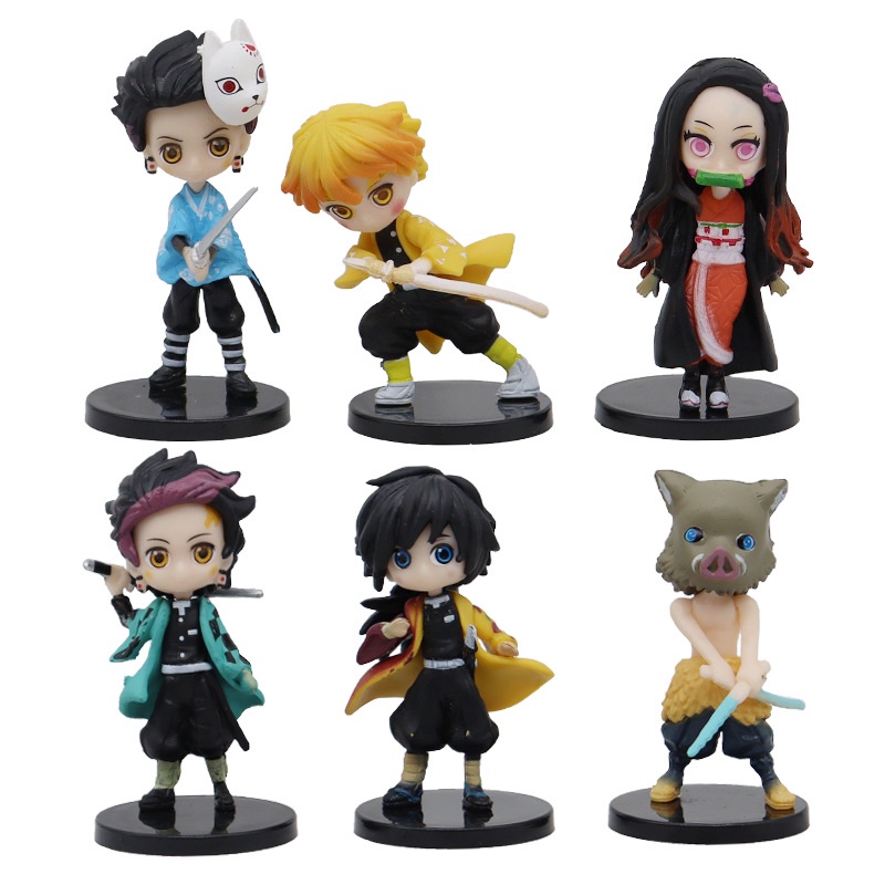 Pajangan action figure anime kimetsu no yaiba kecil