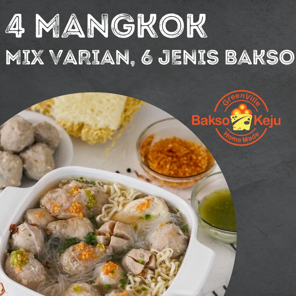 Jual Bakso Sapi 4 Mangkok Mix Varian 6 Jenis Bakso Shopee Indonesia