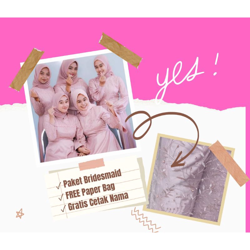 Kain Seragam Bridesmaid maxmara FREE Paperbag/box