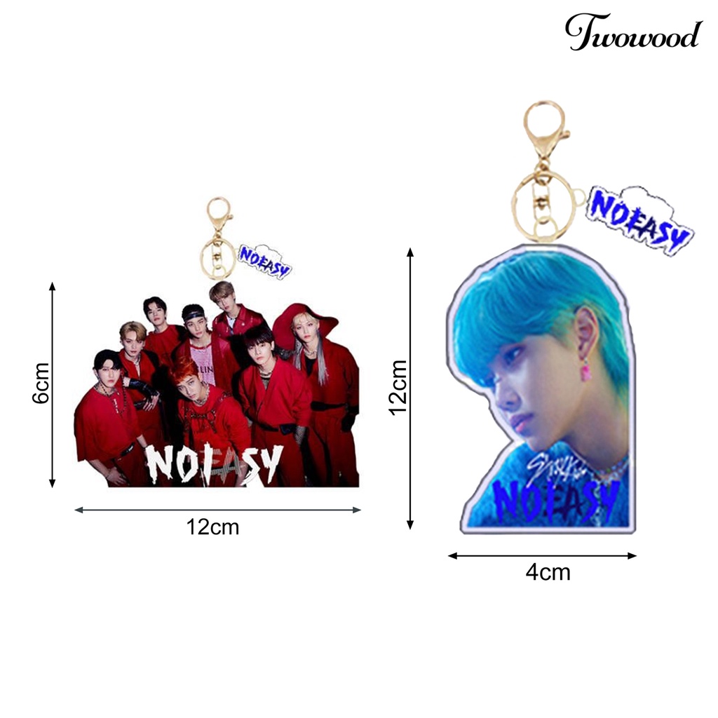 Twowood Gantungan Kunci Desain Kartun Straykids Bahan Akrilik DIY