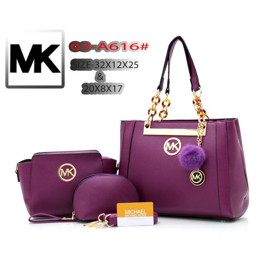 TAS FASHION MICHAEL KORS CHINTYA A616 SET 3IN1 #RC #MK