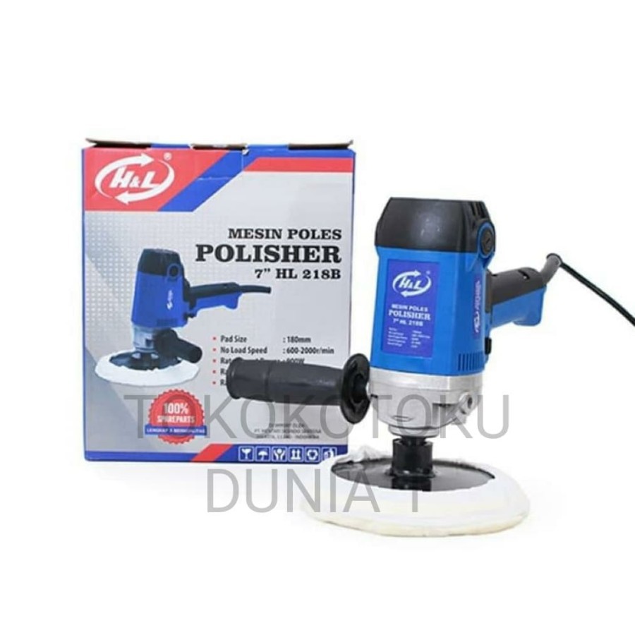 Mesin Poles Mobil Polisher 7 Inch H&amp;L 218B Variable Speed