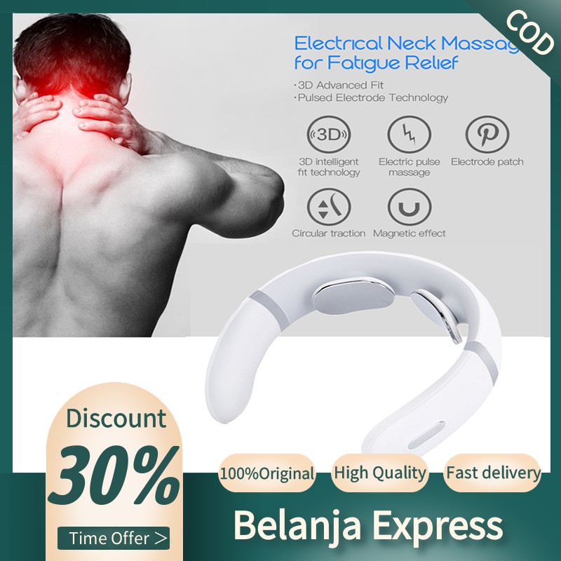 Alat pijat listrik Alat Terapi Pijat Leher Elektrik Pulse Neck Massager Rechargeable