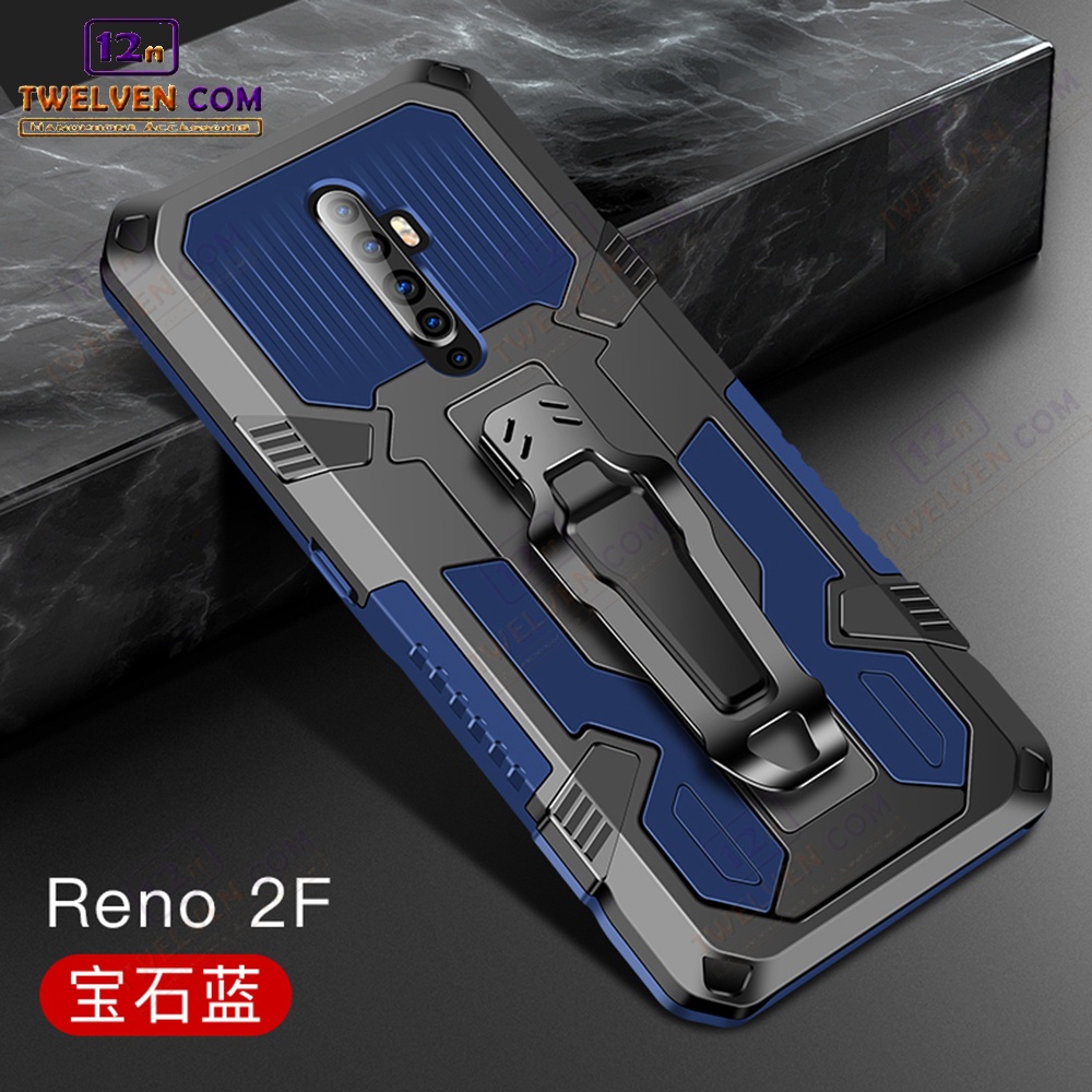 Case Shockproof Oppo Reno 2F / Reno 4F / Reno 5 / Reno 5F / Reno 6 4G / Reno 6 5G - Armor Hardcase Stand Clip