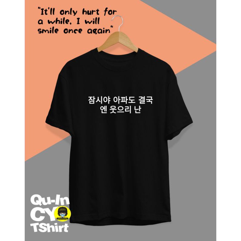 KAOS KATA KATA KOREA/KAOS TULISAN KOREA KEREN/KAOS KOREAN BISA REQUEST/TSHIRT COWOK CEWEK