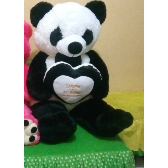 Boneka Jumbo Boneka Panda Ukuran 120 cm/1,2 meter dengan Ukiran Nama