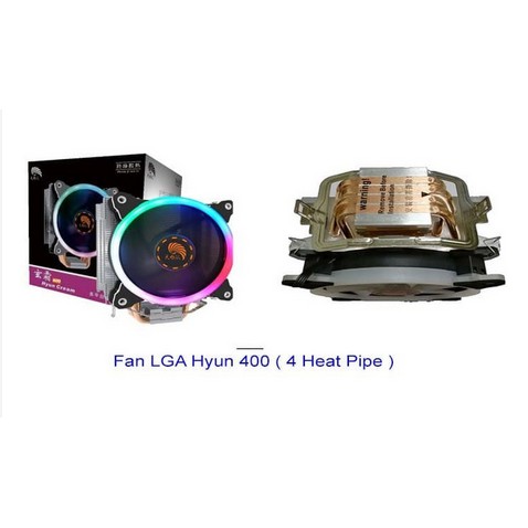 FAN LGA GAMING HYUN 400 RGB (4 HEAT PIPE)