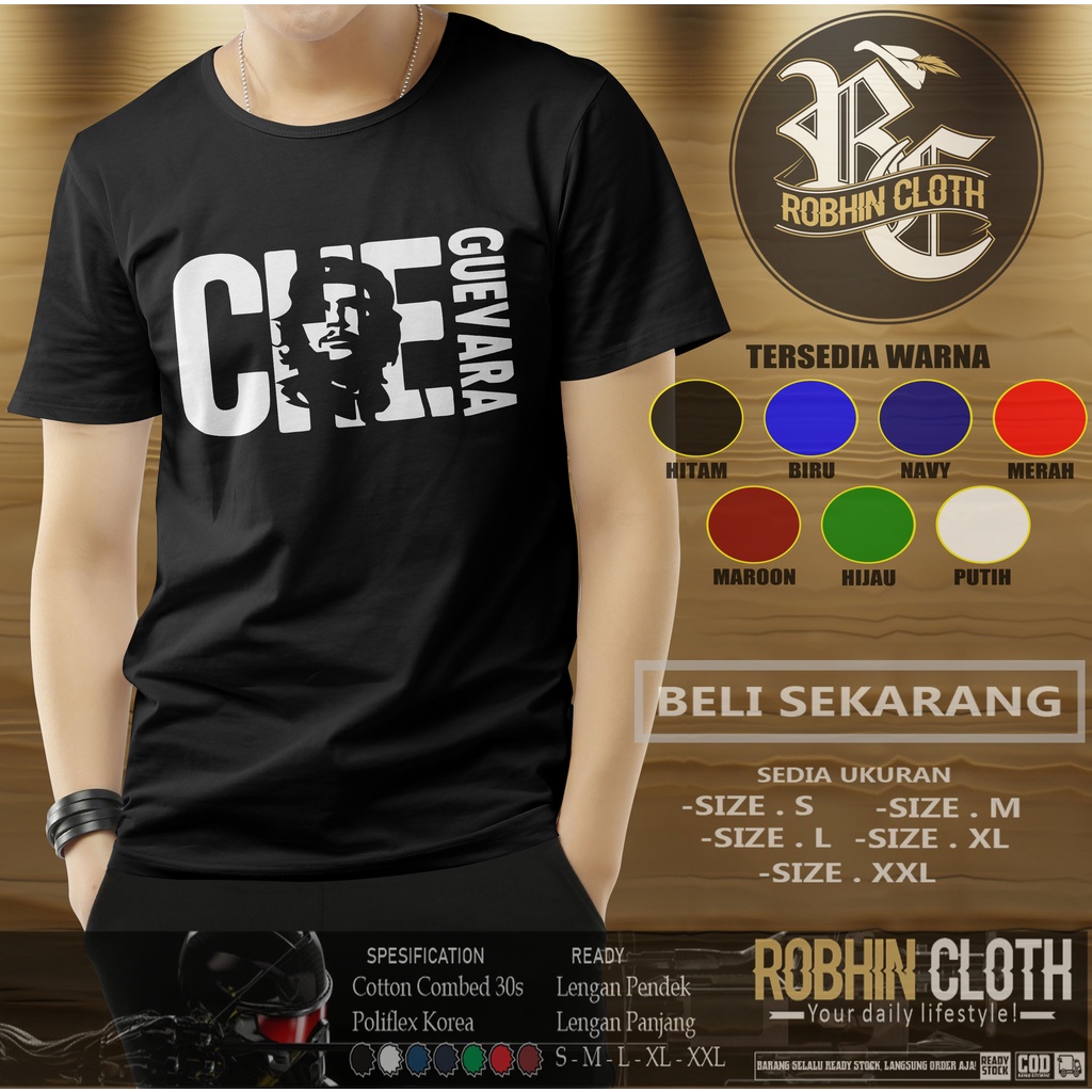Kaos Che Guevara Cheguevara Siluet Baju Musik