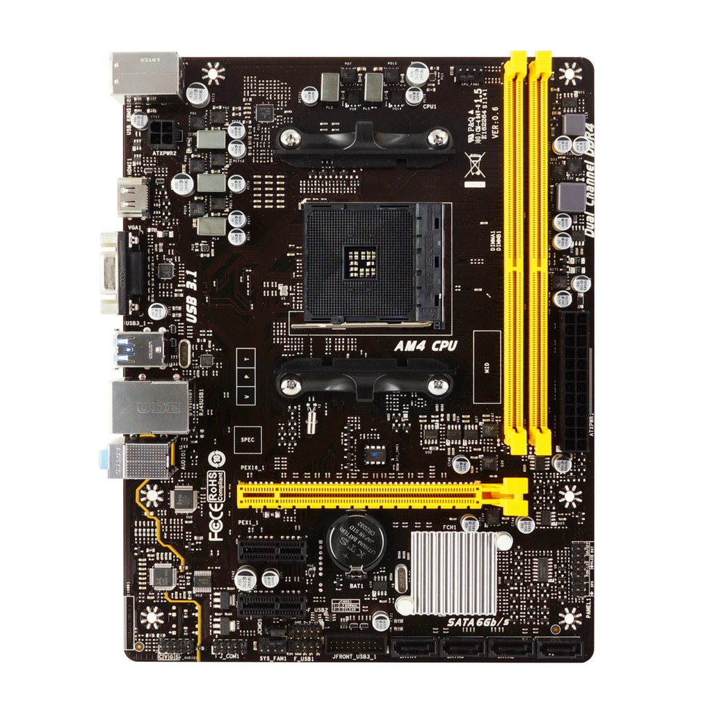 BIOSTAR Motherboard A320MH AMD A320 AM4 DDR4 ATX Motherboard