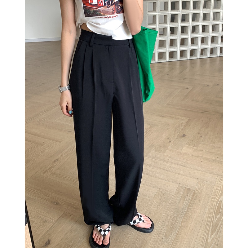 celana kulot panjang highwaist Wide leg pants loose korean style celana hitam celana panjang pants wanita