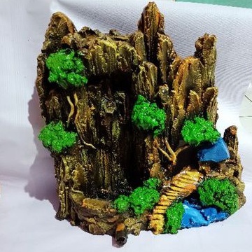 tebing air terjun aquascape lebar samping 30cm