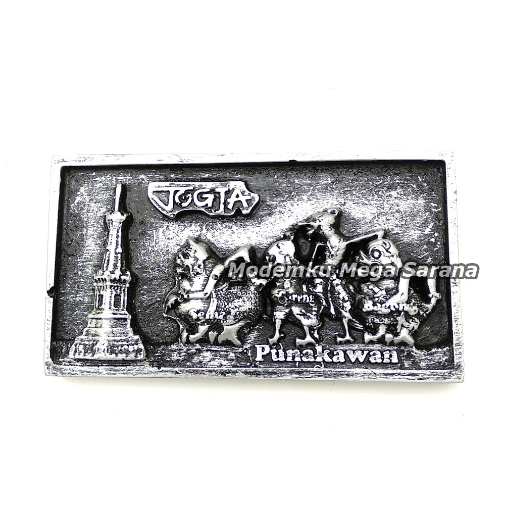 Magnet Kulkas Tempelan Rilief Tugu Jogja &amp; Wayang Punokawan