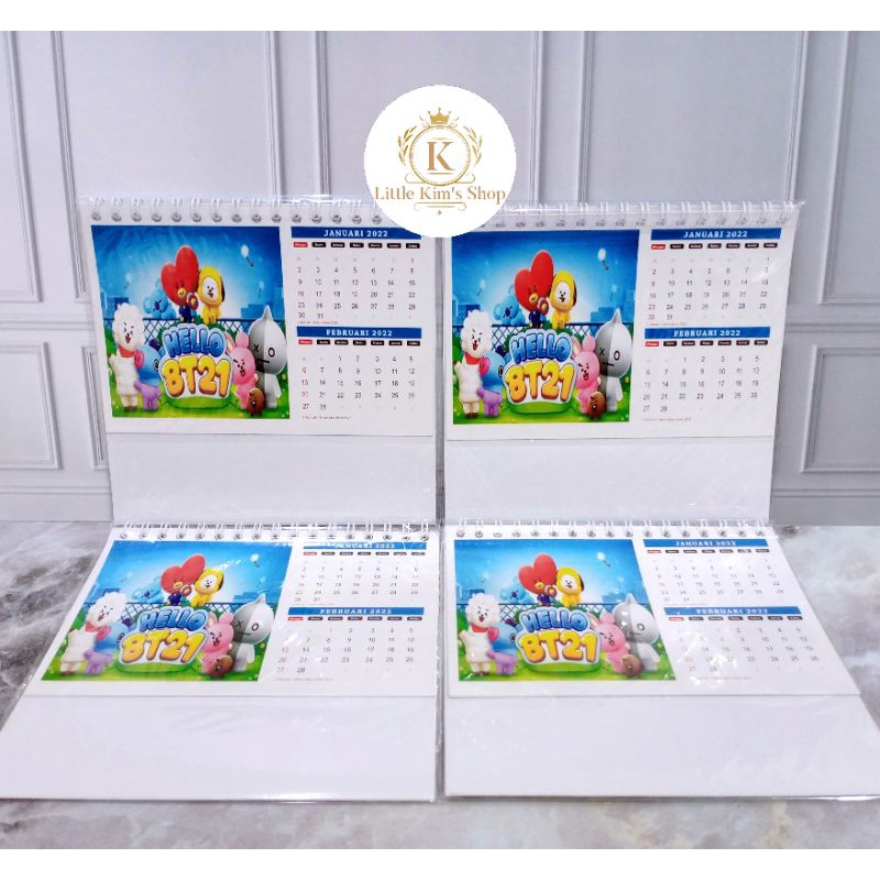 BTS Mini Desk Calendar 2022 / Cute Mini Calendar 2022 / Little Kim's Shop