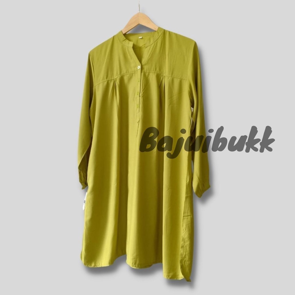 Tunik polos viscose hijau alpukat