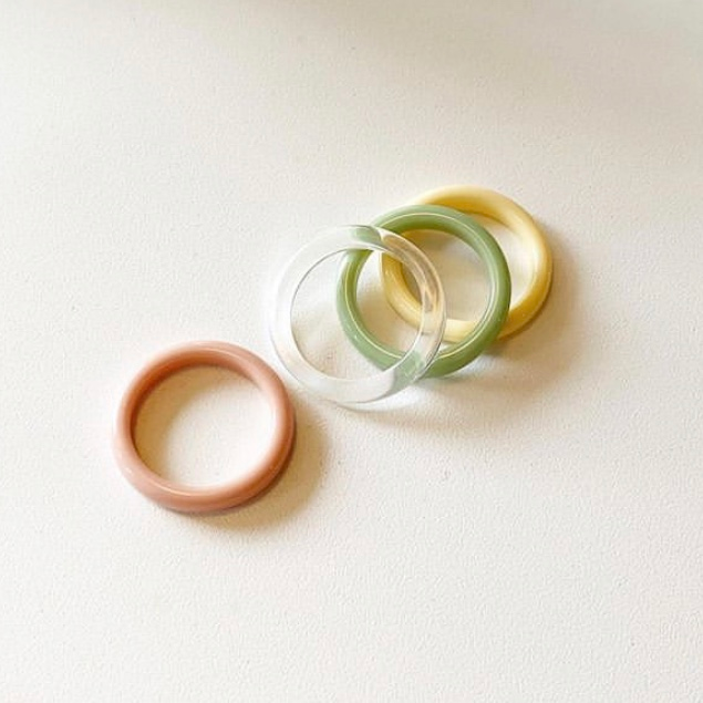 Cute IG style Korean resin acrylic ring