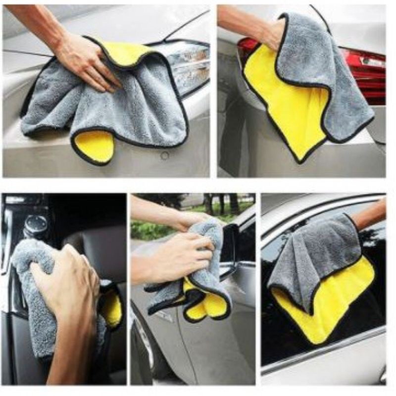 Kain Lap Microfiber Car Wipe Cloth Universal 30 x 30 cm Serba Guna / Towel Mikrofiber Mobil Motor Towel Serbaguna Halus / Lap Microfiber Mobil Dapur / Kain Lap Micro Fiber 2 Sisi Mobil dan Motor Original