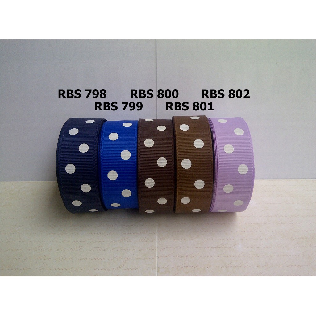 

[10 YARD] PITA GROSGRAIN MOTIF POLKADOT SALE RBS 798,799,800,801,802