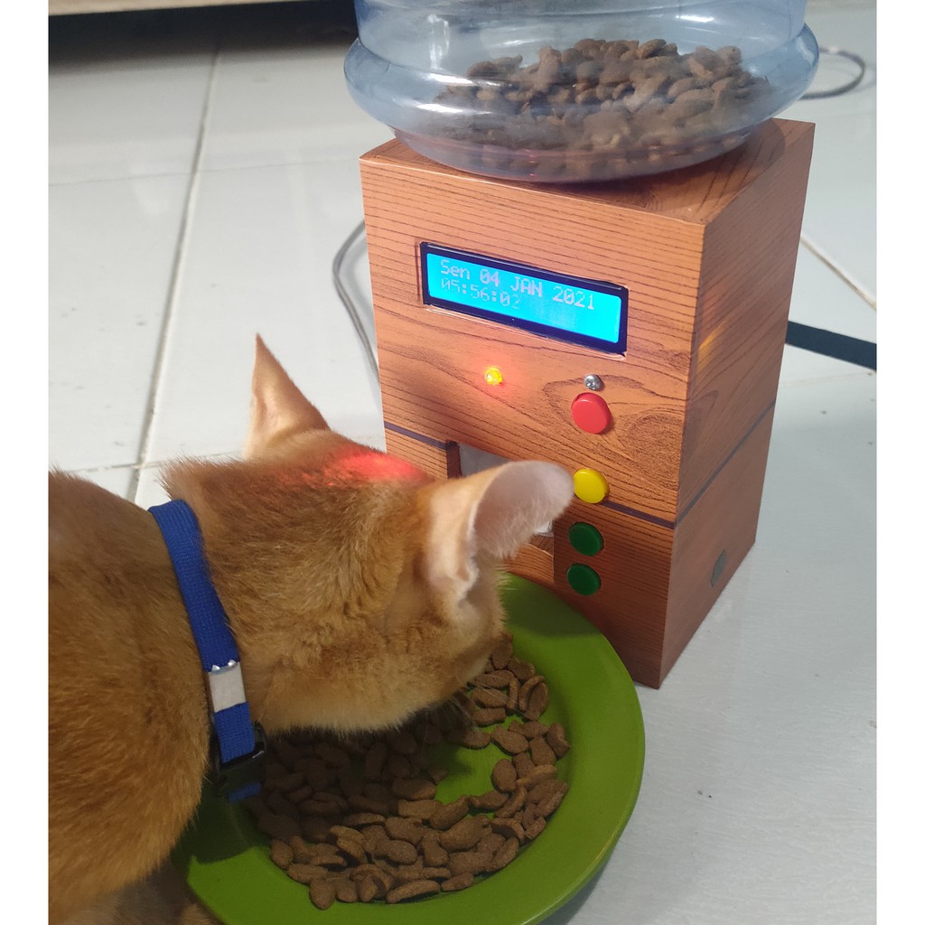 dispenser   tempat makan hewan otomatis kucing anjing kelinci   automatic pet food feeder