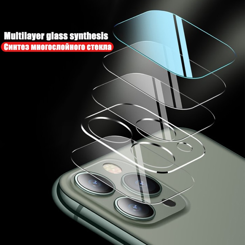 Pelindung Lensa Kamera Tempered Glass 100d Untuk Iphone 11 / 12 / 13 Pro / Xs Max / Xr / X / 6 / 7 / 8 Plus / Se 2020