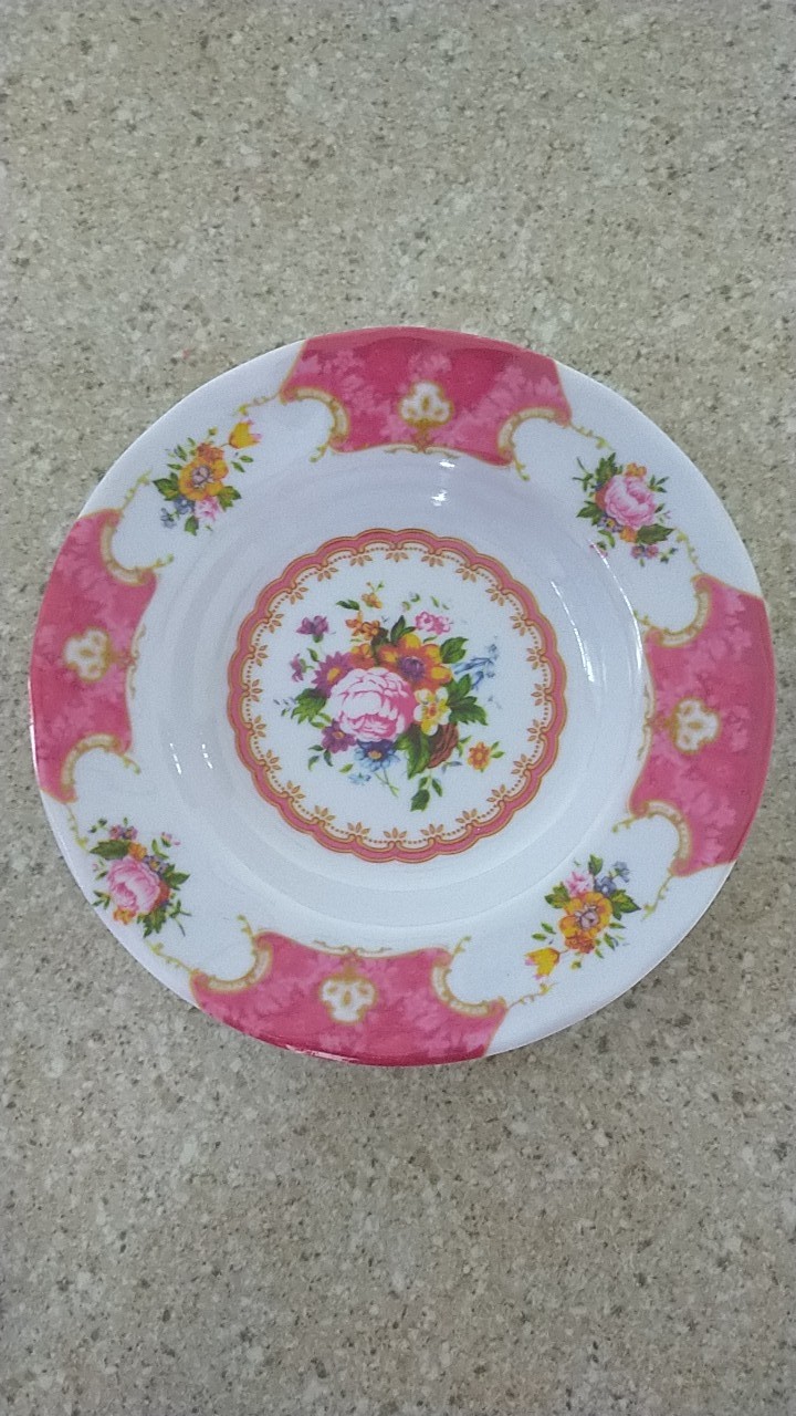 6 Pcs Piring Melamine Kecil Motif Sa-120