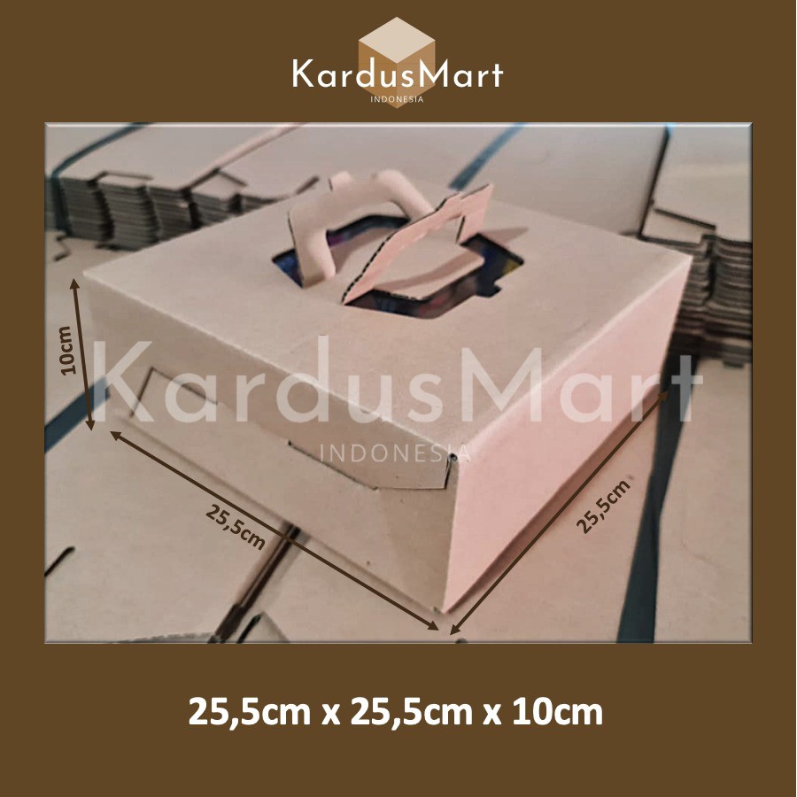 

Kardus - Karton - Box Handle uk 25,5 cm x 25,5 cm x 10 cm