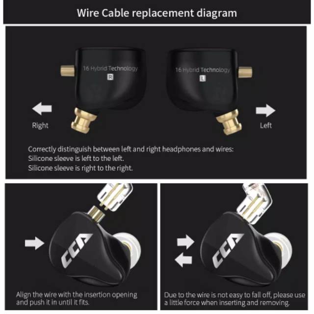 CCA CA16 with Mic 7BA+1DD Hybrid Drivers In Ear Earphone HIFI Monitor