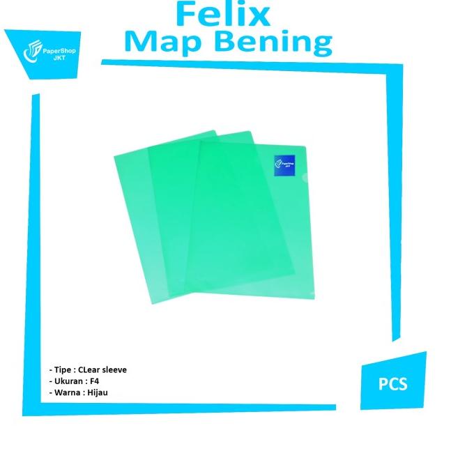 

♛ Map L ( Clear sleeve) Felix Ukuran Folio HIjau ֍