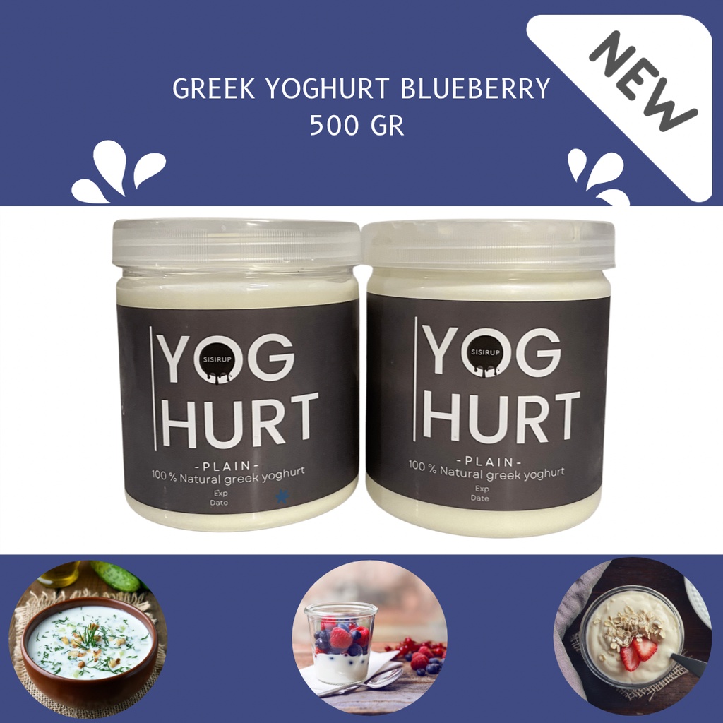 Greek Yoghurt Blueberry / Bluberi 500GR / Homemade Geek Yoghurt