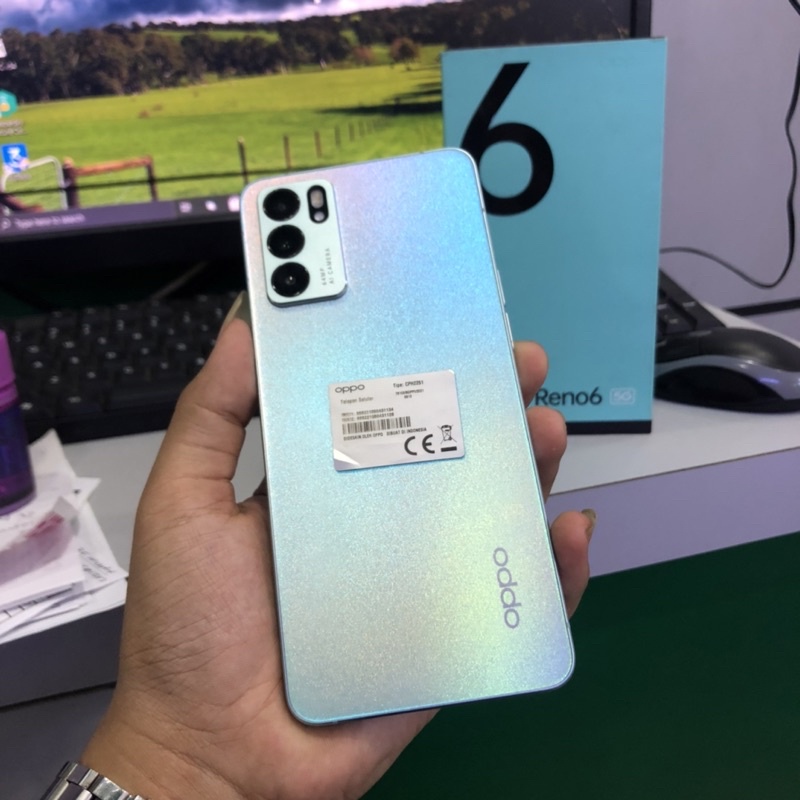 Oppo Reno 6 5G 8/128gb Second Mulus Fullset Garansi Resmi