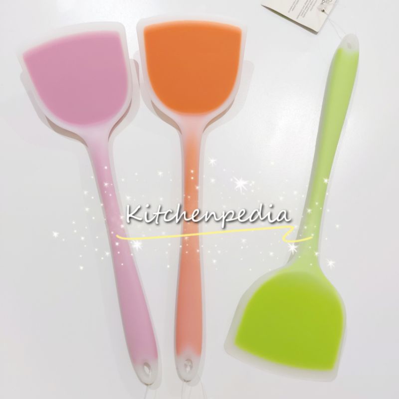 Sodet Spatula Silikon Shovel Sutil Tahan Panas Pengaduk Masakan Adonan Lapis Transparan