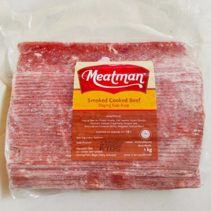Daging Asap - Smoked Cooked Beef Meatman 1Kg Daging Sapi Asap