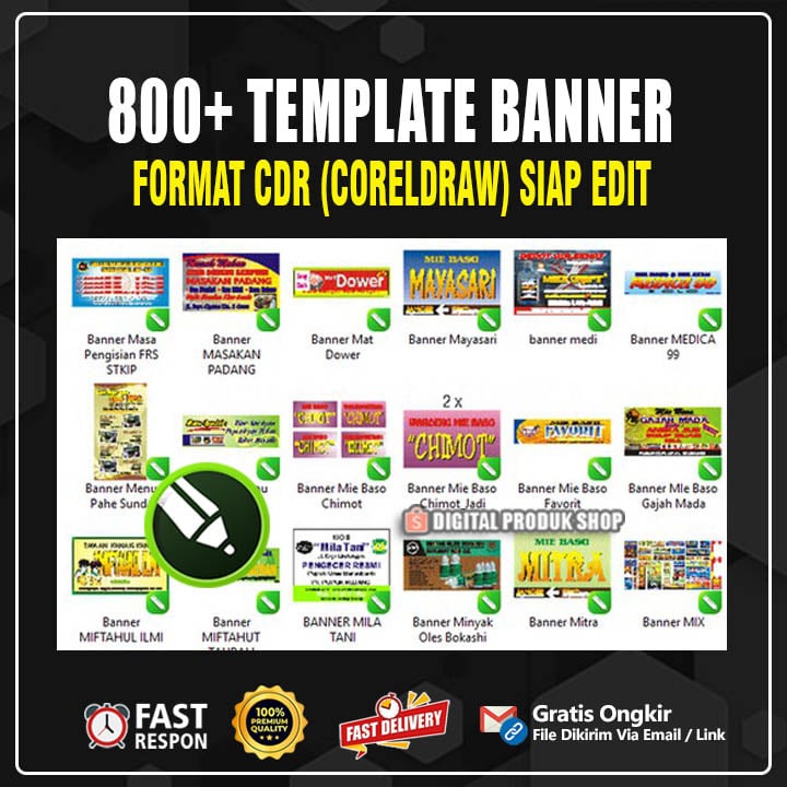 Jual 800+ Desain Banner Format CDR (coreldraw) Siap Edit | Shopee Indonesia