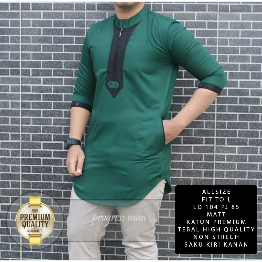 IB QUARTA ZIPER BAJU MUSLIM PRIA